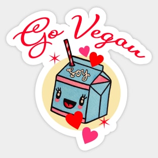 Go vegan soy milk sweetie Sticker